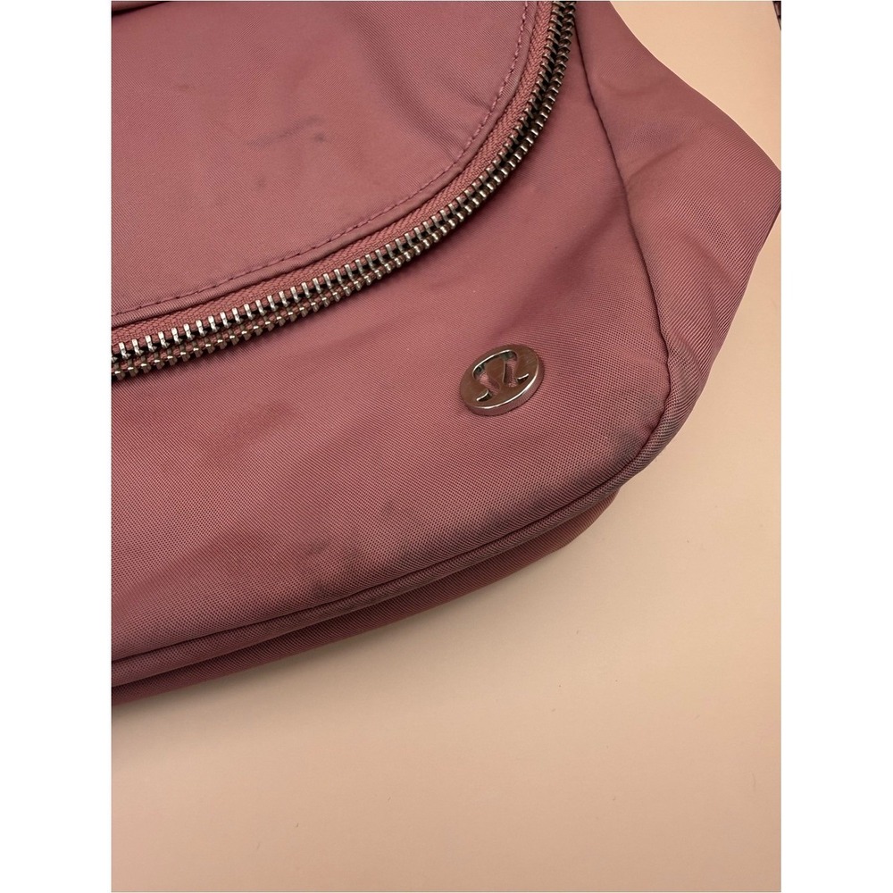 Lululemon All Night Festival Bag Crossbody Mauve Pink Nylon Adjustable Strap - Picture 4 of 15